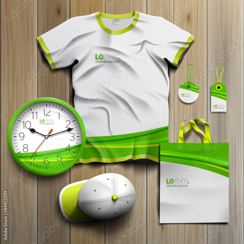 Corporate identity template and promotional gifts