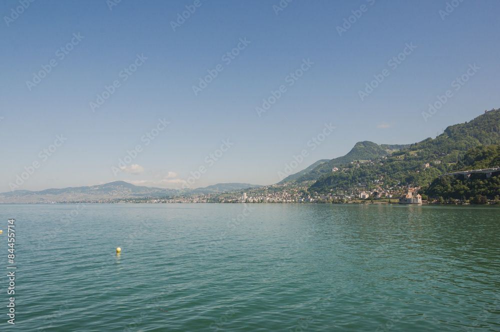 Montreux, Stadt, Altstadt, Schloss, See, Genfersee, Seeufer, Uferweg, Weinberge, Lavaux, Seerundfahrt, Rundfahrt, Sommer, Schweiz