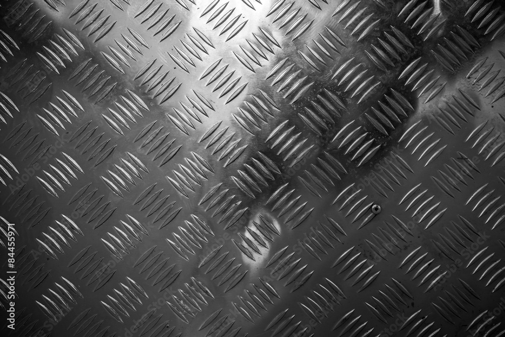Dark shining metal floor surface Dark shining metal floor surface