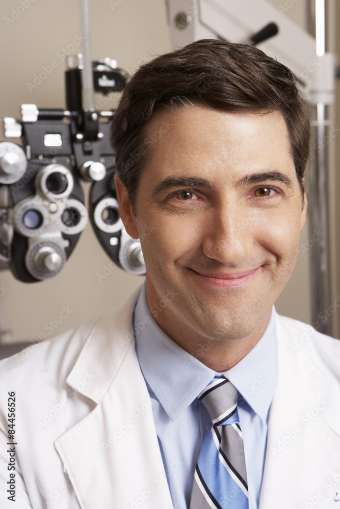 Portrait Of Optician In Surgery Portrait Of Optician In Surgery