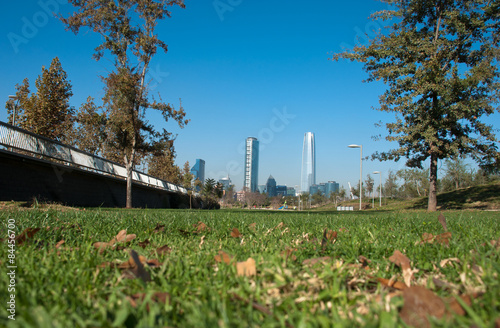 parque bicentenario in vitacura, santiago del cile photo