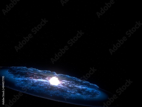 Fototapeta Naklejka Na Ścianę i Meble -  銀河に浮かぶ星の誕生