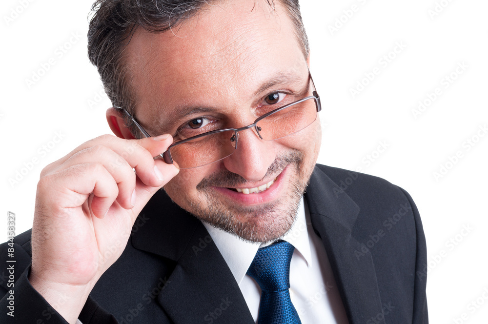 Smart, friendly and intelligent teacher or business man Smart, friendly and intelligent teacher or business man