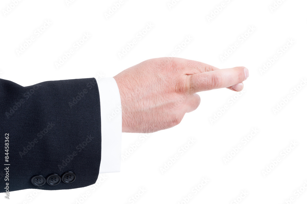 Business man hand with crossed fingers Business man hand with crossed fingers