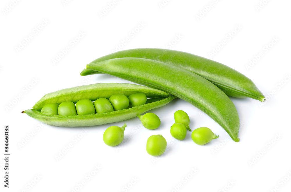green beans on white background green beans on white background