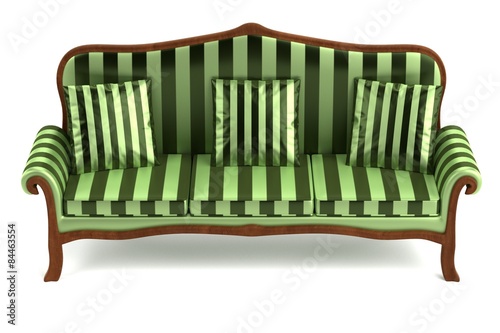 3d render of antique sofa