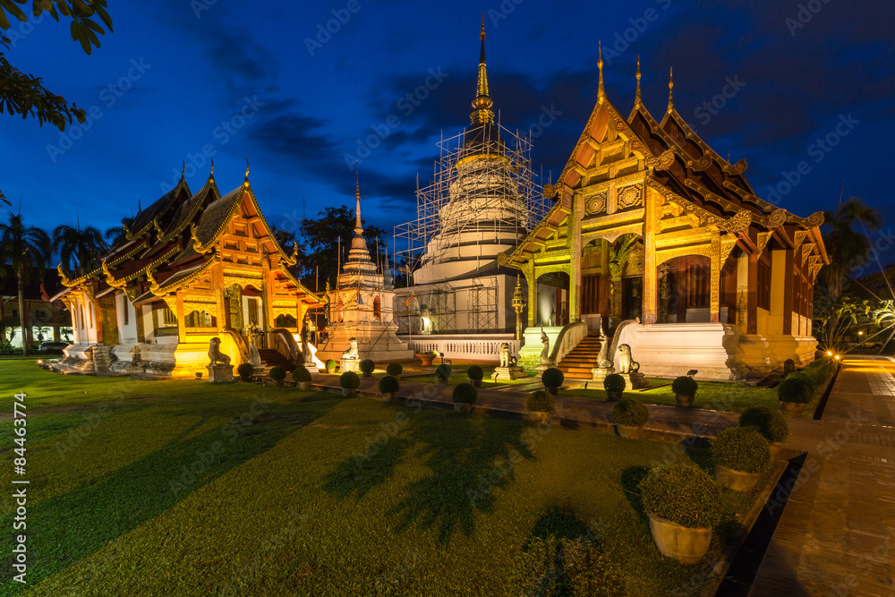 Wat Phra Singh temple in Chiang Mai, Thailand.