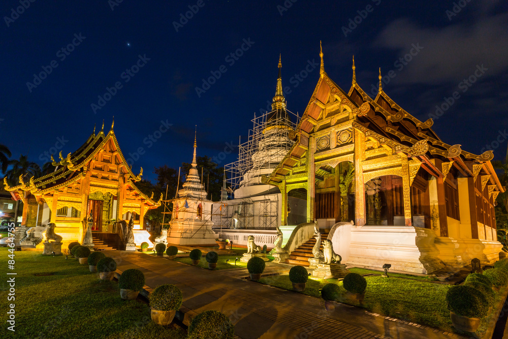 Fototapeta premium Wat Phra Singh temple in Chiang Mai, Thailand.
