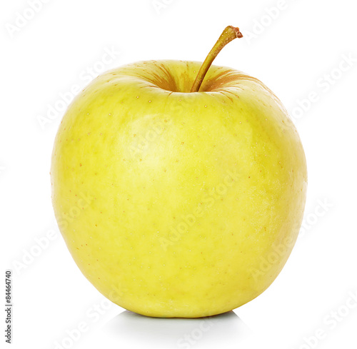 Yellow Apple isolated on white background photo