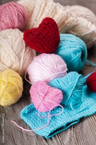 Crocheting, crochet, wool.