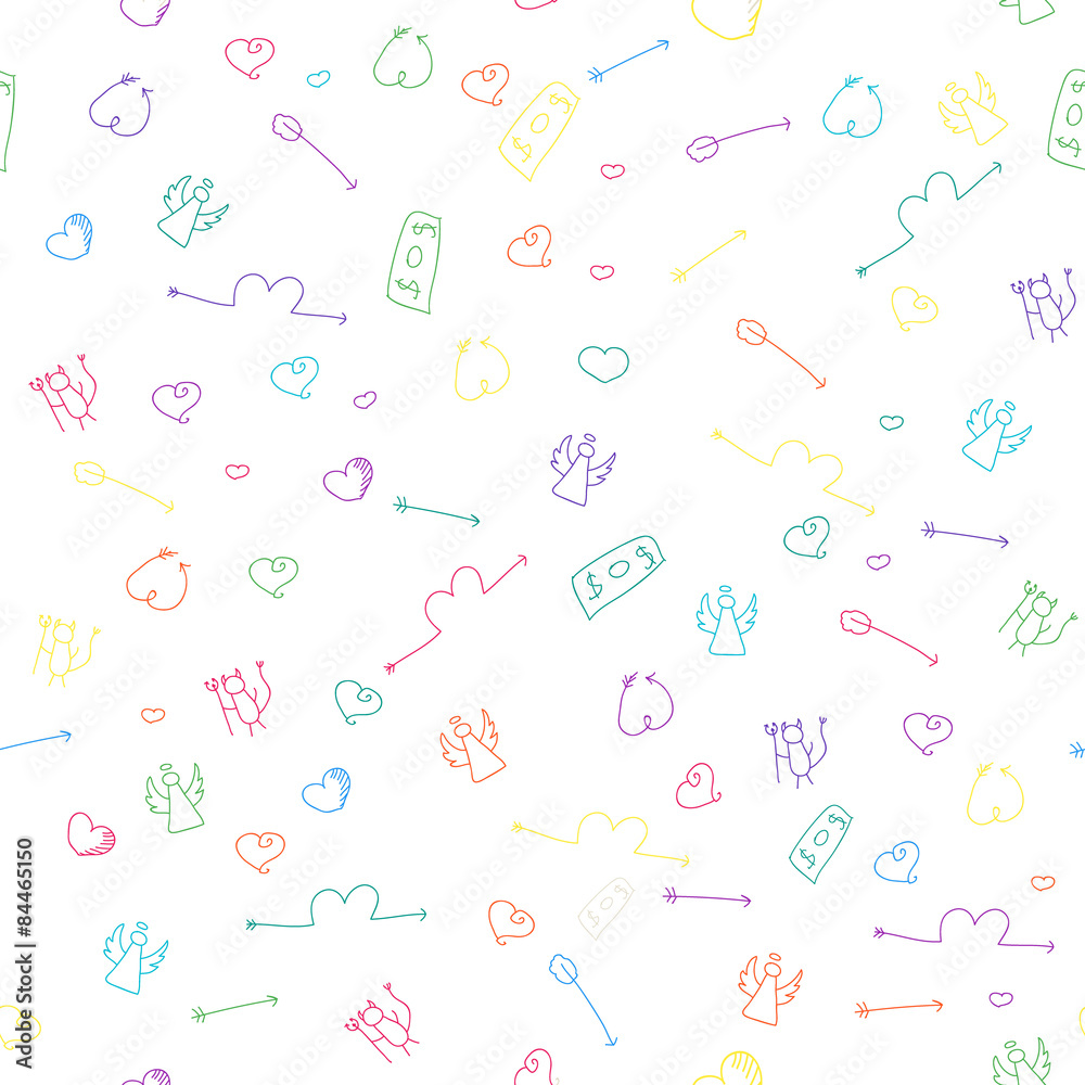 Hand drawn seamless pattern Hand drawn seamless pattern