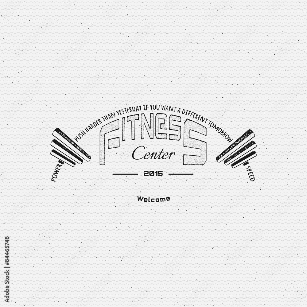 Fitness gym badges logos and labels for any use Stock Vector Adobe Stock