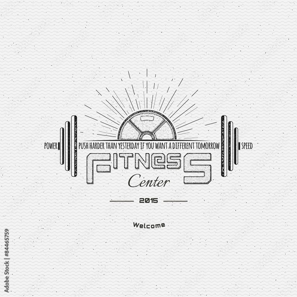 Obraz premium Fitness gym badges logos and labels for any use