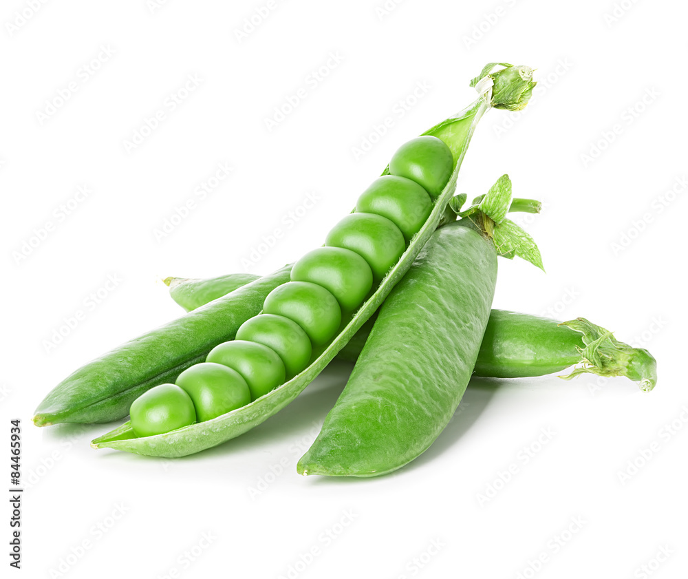 Fresh green pea pod isolated on white background Fresh green pea pod isolated on white background
