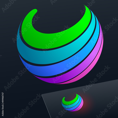 Abstract vector emblem. Logo for Business, Media, Corporation.