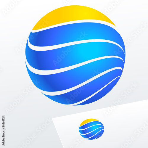 Abstract vector sign. Logotype for Business, Media, Tourism