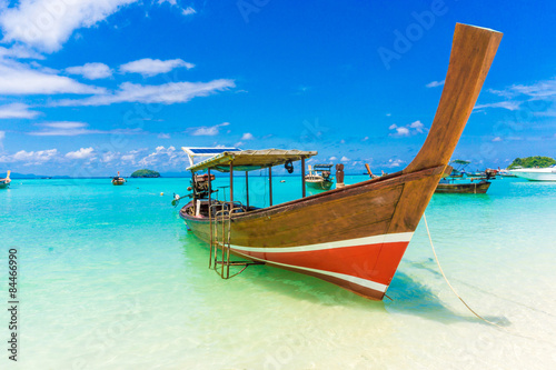 Paradise Island with a Long tail boat, Koh Lipe © themorningglory