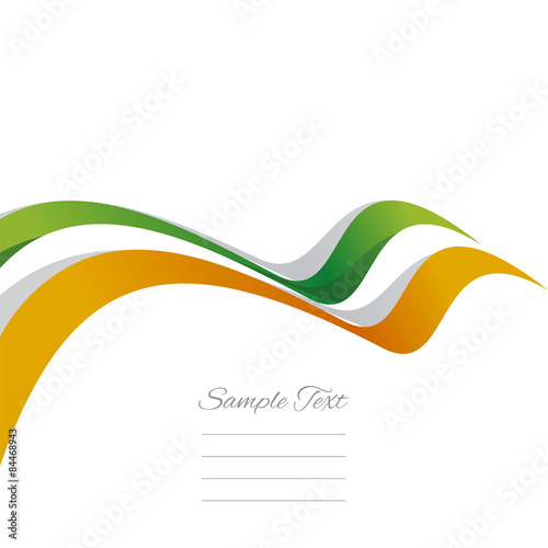 Abstract cover Irish ribbon white background vector