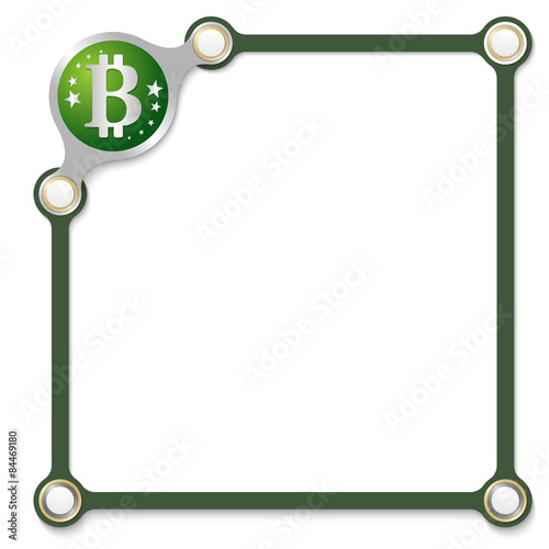 Vector colored box for your text and bit coin symbol