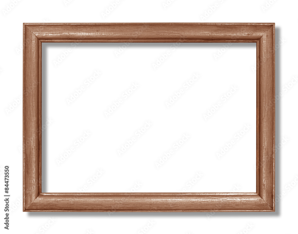 wooden frame on the white background wooden frame on the white background