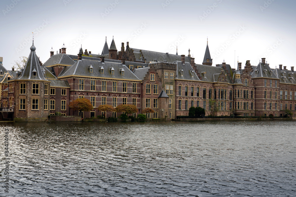 Parliament and court building complex Binnenhof in Hague