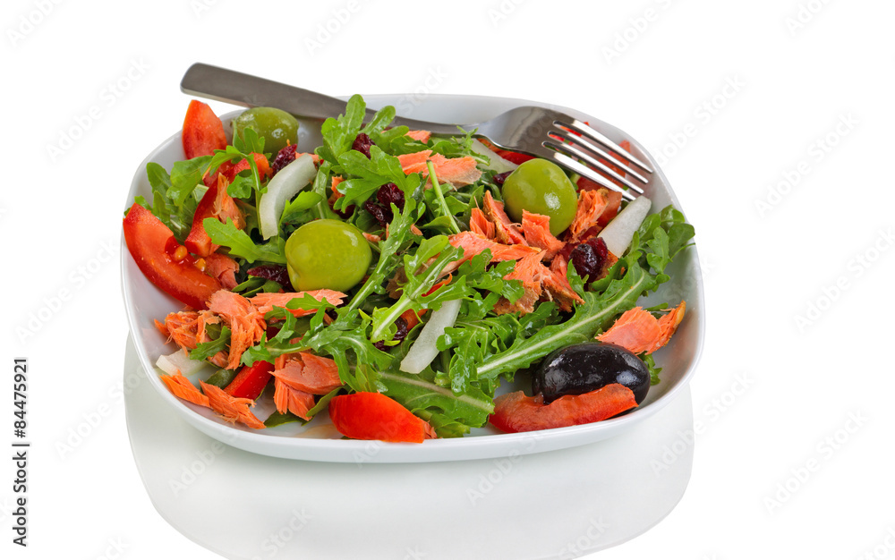 Fresh healthy salad for lunch isolated on white background Fresh healthy salad for lunch isolated on white background