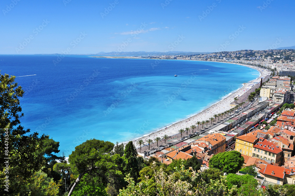 aerial view of Nice, France