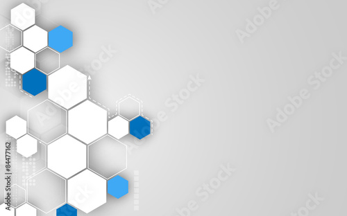 vector abstract hexagon technology concept clean design background © pixtumz88