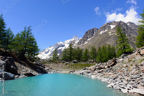Fototapeta Naklejka Na Ścianę i Meble -  Ghiacciaio e laghi del Miage - Val Veny -Monte Bianco
