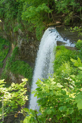 Green and Tall Waterfall