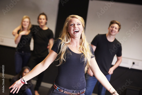 Fotografia, Obraz Students Taking Singing Class At Drama College