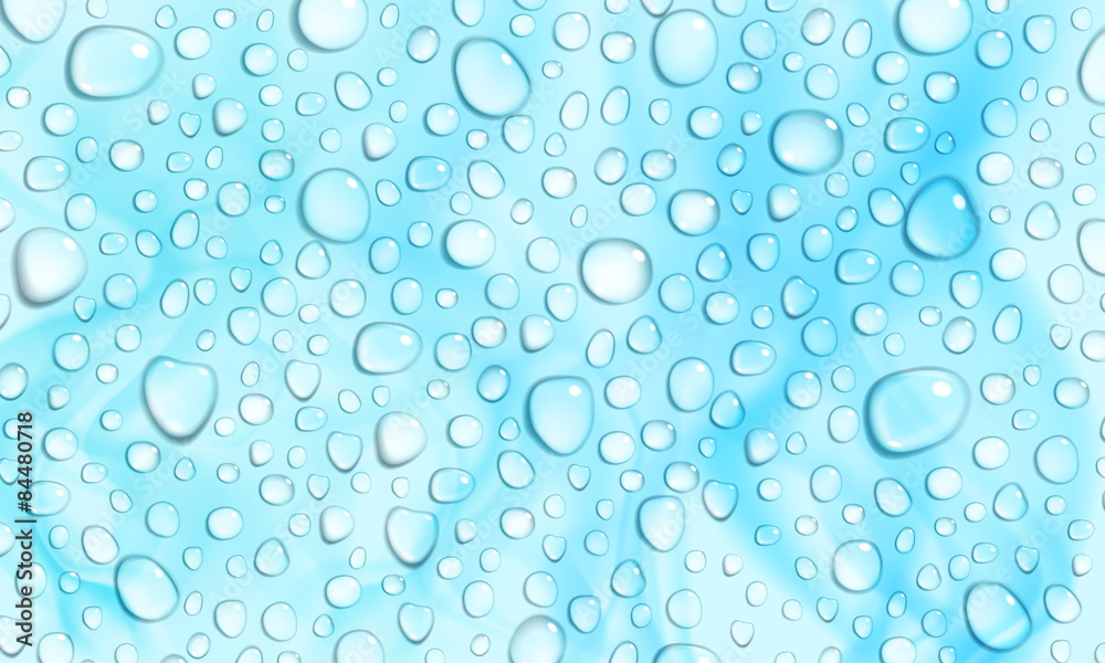 Light blue background of water drops