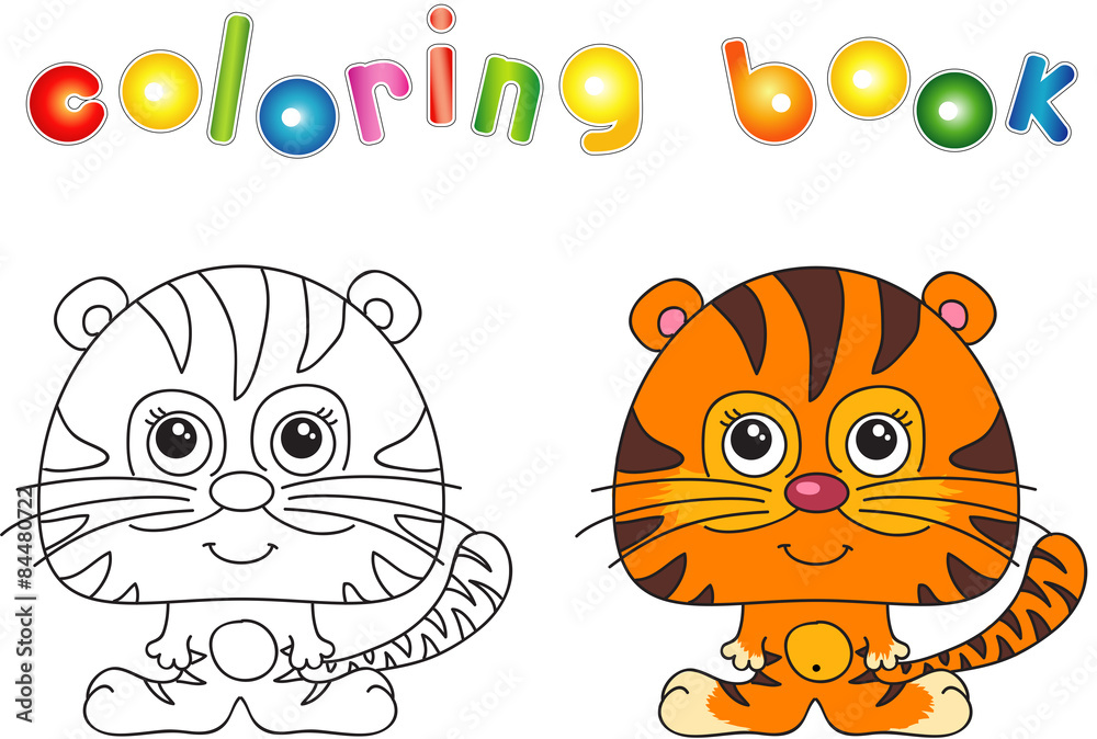 Fototapeta premium Funny and cute tiger