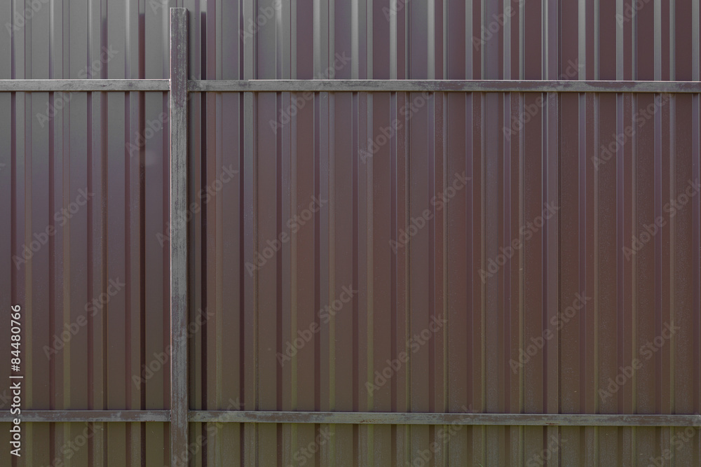 metal fence brown big