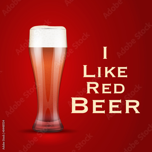 Vector Illustration I love beer