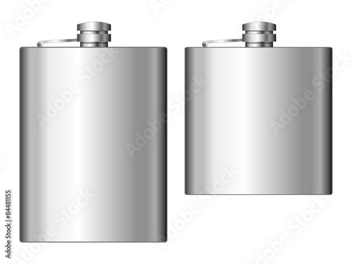 Metal flask vector