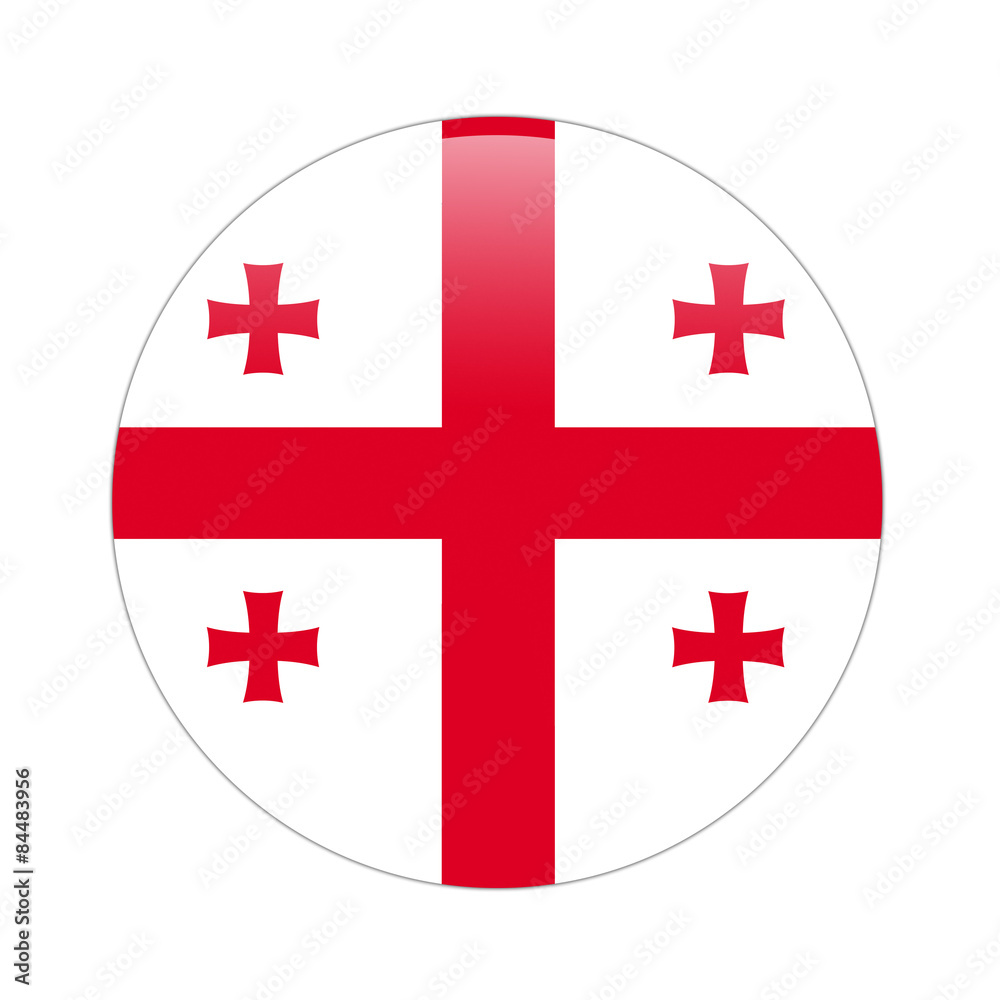 Georgia flag button on white