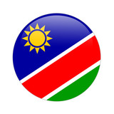 Namibia flag button on white