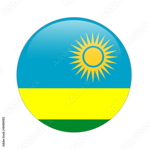 Free Download Rwanda flag button on white - GFXLoad