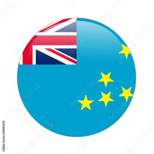 Free Download Tuvalu flag button on white - GFXLoad