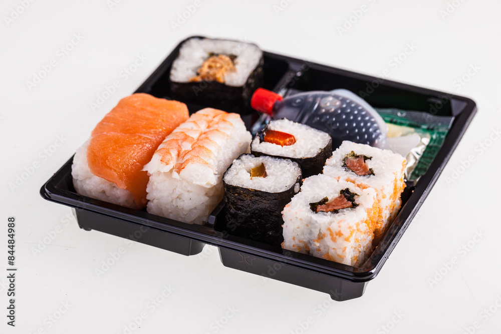 Isolated Sushi box