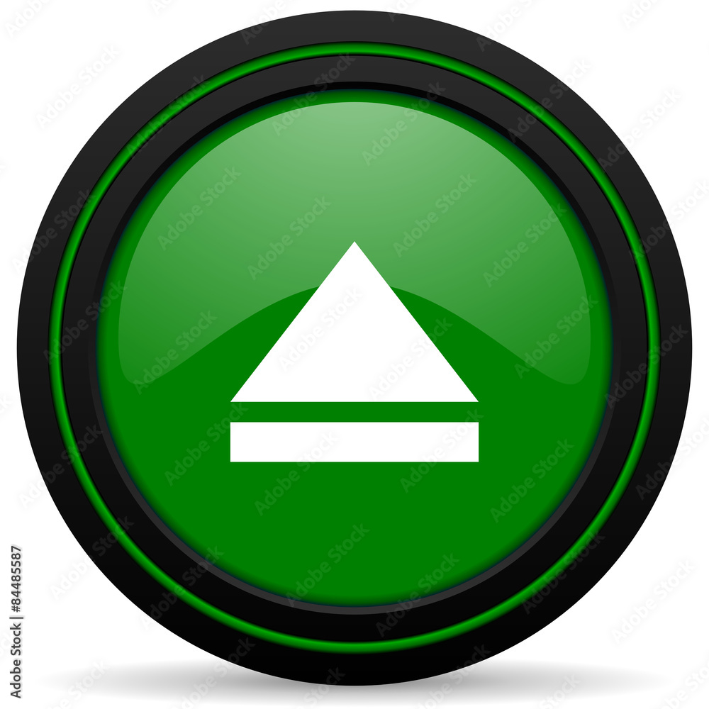 eject green icon open sign eject green icon open sign