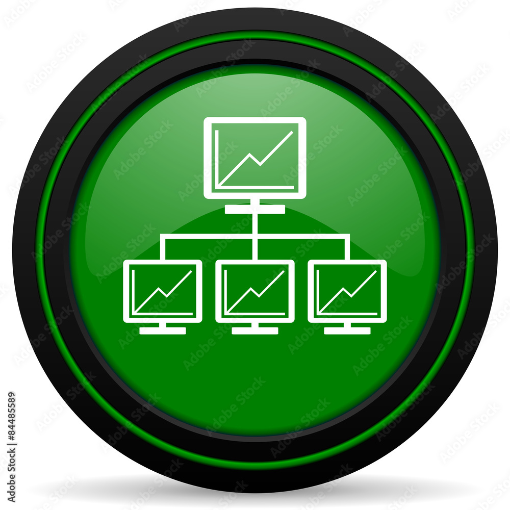 network green icon lan sign