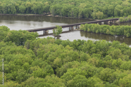 Railroad Bridge Crossing Wisconsin River