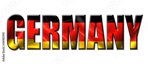 Text concept with Germany waving flag