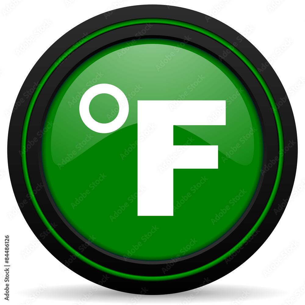 fahrenheit green icon temperature unit sign fahrenheit green icon temperature unit sign