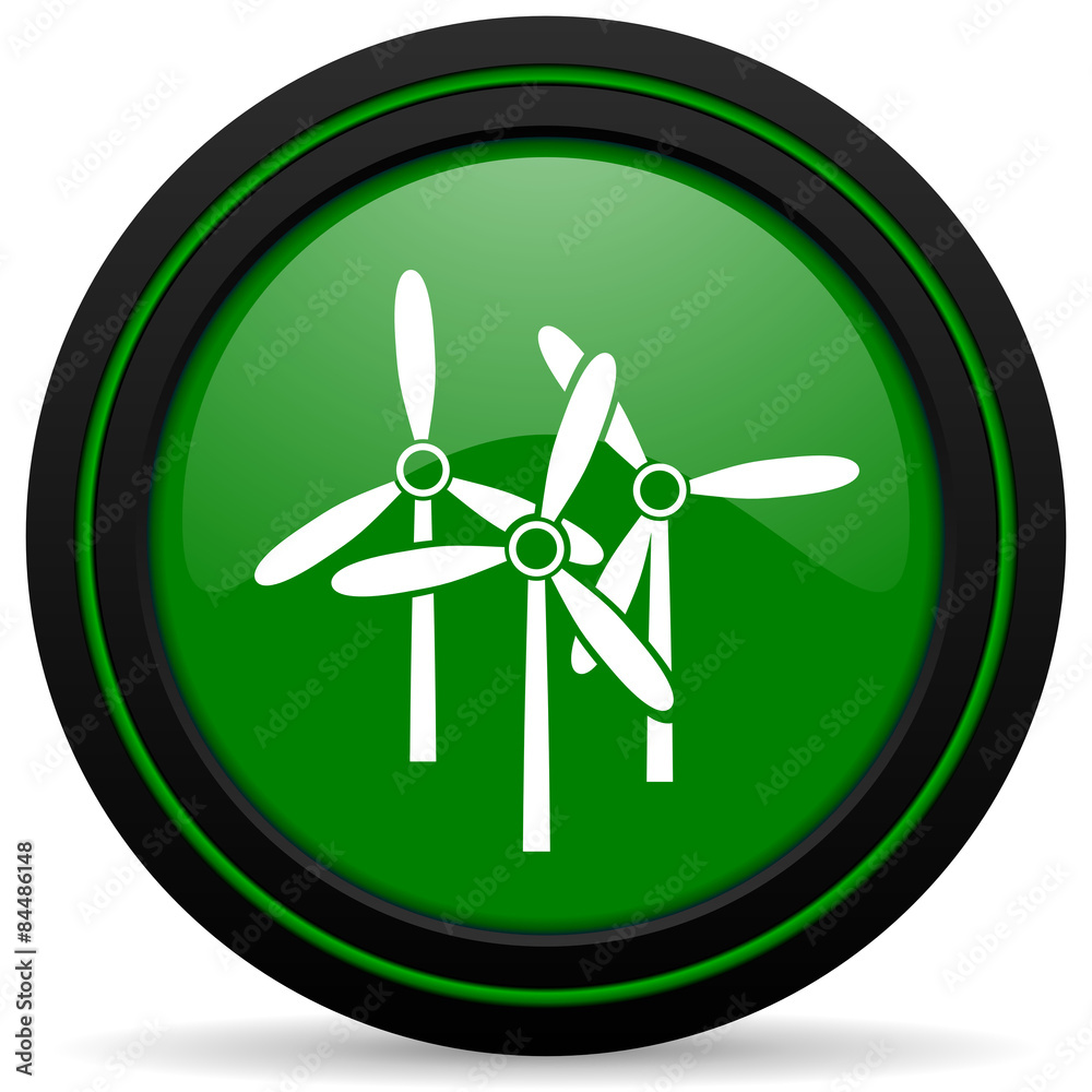 windmill green icon renewable energy sign windmill green icon renewable energy sign