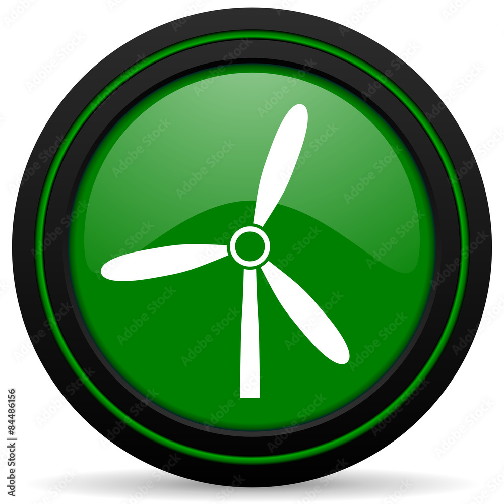 windmill green icon renewable energy sign windmill green icon renewable energy sign