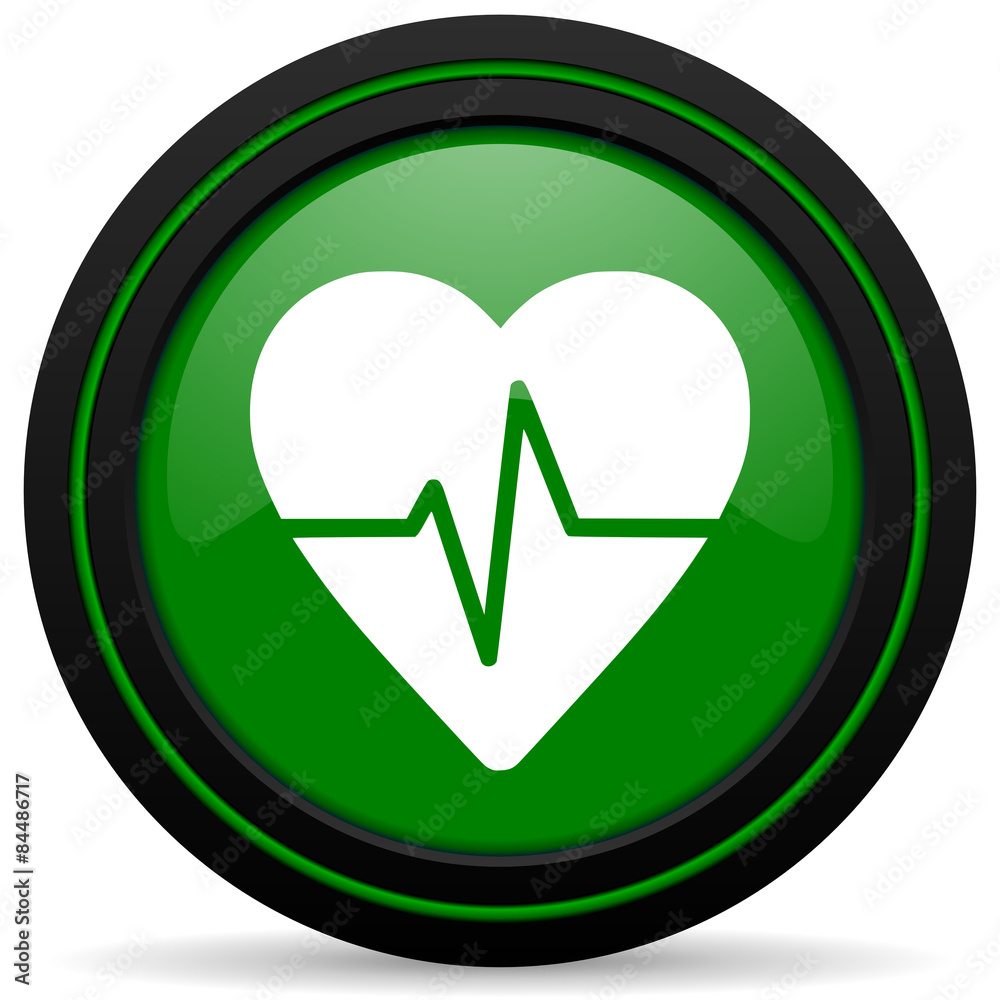 pulse green icon heart rate sign pulse green icon heart rate sign