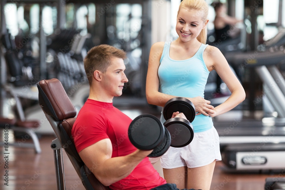 Fototapeta premium Workout, trainer, personal.